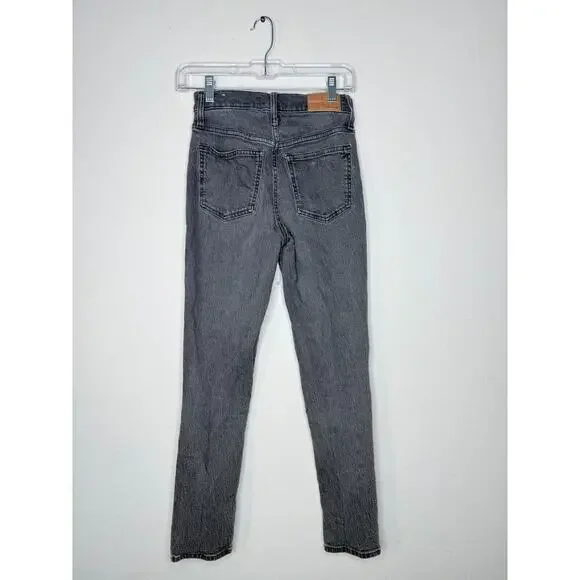 Madewell Jeans Womens 23 Gray The Perfect Vintage Straight Leg Hi Rise Dark Wash - Picture 4 of 13
